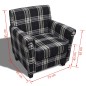 vidaXL Sessel mit Sitzpolster Schwarz Stoff vidaXL Sessel mit Sitzpolster Schwarz Stoff