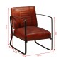 vidaXL Loungesessel Braun Echtleder vidaXL Loungesessel Braun Echtleder