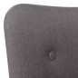 vidaXL Sessel mit Fußhocker Grau Stoff vidaXL Sessel mit Fußhocker Grau Stoff