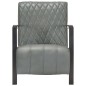 vidaXL Sessel Grau Echtleder vidaXL Sessel Grau Echtleder