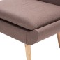 vidaXL Polsterstuhl mit Fußhocker Braun Stoff vidaXL Polsterstuhl mit Fußhocker Braun Stoff
