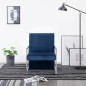 vidaXL Sessel mit verchromten Füßen Blau Samt vidaXL Sessel mit verchromten Füßen Blau Samt