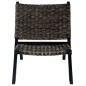vidaXL Relaxstuhl Schwarz Natur Kubu-Rattan und Massivholz Mahagoni vidaXL Relaxstuhl Schwarz Natur Kubu-Rattan und Massivholz Mahagoni