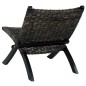 vidaXL Relaxstuhl Schwarz Natur Kubu-Rattan und Massivholz Mahagoni vidaXL Relaxstuhl Schwarz Natur Kubu-Rattan und Massivholz Mahagoni