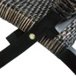 vidaXL Relaxstuhl Schwarz Natur Kubu-Rattan und Massivholz Mahagoni vidaXL Relaxstuhl Schwarz Natur Kubu-Rattan und Massivholz Mahagoni