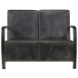 vidaXL 2-Sitzer-Sofa Grau Echtleder vidaXL 2-Sitzer-Sofa Grau Echtleder