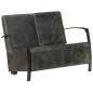 vidaXL 2-Sitzer-Sofa Grau Echtleder vidaXL 2-Sitzer-Sofa Grau Echtleder