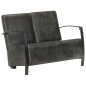vidaXL 2-Sitzer-Sofa Grau Echtleder vidaXL 2-Sitzer-Sofa Grau Echtleder