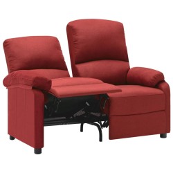 vidaXL 2-Sitzer-Sofa Verstellbar Weinrot Stoff