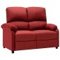 vidaXL 2-Sitzer-Sofa Verstellbar Weinrot Stoff vidaXL 2-Sitzer-Sofa Verstellbar Weinrot Stoff