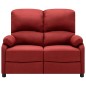 vidaXL 2-Sitzer-Sofa Verstellbar Weinrot Stoff vidaXL 2-Sitzer-Sofa Verstellbar Weinrot Stoff