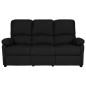 vidaXL 3-Sitzer-Sofa Verstellbar Schwarz Stoff vidaXL 3-Sitzer-Sofa Verstellbar Schwarz Stoff