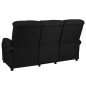 vidaXL 3-Sitzer-Sofa Verstellbar Schwarz Stoff vidaXL 3-Sitzer-Sofa Verstellbar Schwarz Stoff
