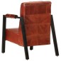 vidaXL Sessel 60x80x87 cm Dunkelbraun Echtes Ziegenleder vidaXL Sessel 60x80x87 cm Dunkelbraun Echtes Ziegenleder