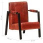 vidaXL Sessel 60x80x87 cm Dunkelbraun Echtes Ziegenleder vidaXL Sessel 60x80x87 cm Dunkelbraun Echtes Ziegenleder