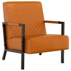 vidaXL Sessel Braun Kunstleder