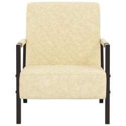 vidaXL Sessel Creme Kunstleder