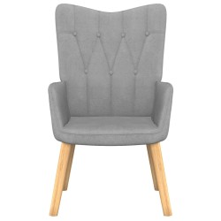 vidaXL Relaxsessel Hellgrau Stoff