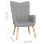 vidaXL Relaxsessel Hellgrau Stoff vidaXL Relaxsessel Hellgrau Stoff