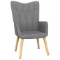 vidaXL Relaxsessel mit Hocker Dunkelgrau Stoff vidaXL Relaxsessel mit Hocker Dunkelgrau Stoff