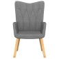vidaXL Relaxsessel mit Hocker Dunkelgrau Stoff vidaXL Relaxsessel mit Hocker Dunkelgrau Stoff