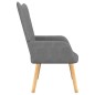 vidaXL Relaxsessel mit Hocker Dunkelgrau Stoff vidaXL Relaxsessel mit Hocker Dunkelgrau Stoff