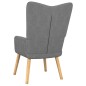 vidaXL Relaxsessel mit Hocker Dunkelgrau Stoff vidaXL Relaxsessel mit Hocker Dunkelgrau Stoff
