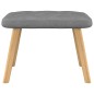 vidaXL Relaxsessel mit Hocker Dunkelgrau Stoff vidaXL Relaxsessel mit Hocker Dunkelgrau Stoff