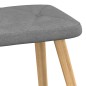 vidaXL Relaxsessel mit Hocker Dunkelgrau Stoff vidaXL Relaxsessel mit Hocker Dunkelgrau Stoff
