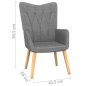 vidaXL Relaxsessel mit Hocker Dunkelgrau Stoff vidaXL Relaxsessel mit Hocker Dunkelgrau Stoff