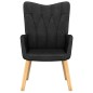 vidaXL Relaxsessel mit Hocker Schwarz Stoff vidaXL Relaxsessel mit Hocker Schwarz Stoff