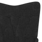 vidaXL Relaxsessel mit Hocker Schwarz Stoff vidaXL Relaxsessel mit Hocker Schwarz Stoff