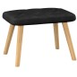 vidaXL Relaxsessel mit Hocker Schwarz Stoff vidaXL Relaxsessel mit Hocker Schwarz Stoff