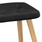 vidaXL Relaxsessel mit Hocker Schwarz Stoff vidaXL Relaxsessel mit Hocker Schwarz Stoff