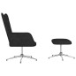 vidaXL Relaxsessel mit Hocker Schwarz Stoff vidaXL Relaxsessel mit Hocker Schwarz Stoff