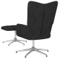 vidaXL Relaxsessel mit Hocker Schwarz Stoff vidaXL Relaxsessel mit Hocker Schwarz Stoff