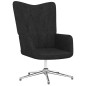 vidaXL Relaxsessel mit Hocker Schwarz Stoff vidaXL Relaxsessel mit Hocker Schwarz Stoff
