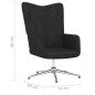 vidaXL Relaxsessel mit Hocker Schwarz Stoff vidaXL Relaxsessel mit Hocker Schwarz Stoff