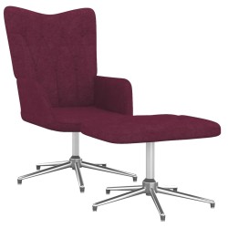 vidaXL Relaxsessel mit Hocker Lila Stoff