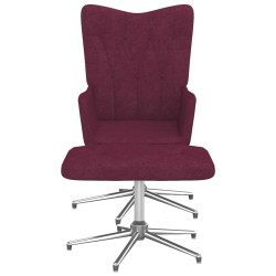 vidaXL Relaxsessel mit Hocker Lila Stoff