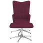 vidaXL Relaxsessel mit Hocker Lila Stoff vidaXL Relaxsessel mit Hocker Lila Stoff