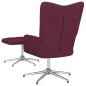 vidaXL Relaxsessel mit Hocker Lila Stoff vidaXL Relaxsessel mit Hocker Lila Stoff