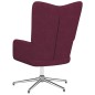 vidaXL Relaxsessel mit Hocker Lila Stoff vidaXL Relaxsessel mit Hocker Lila Stoff