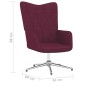 vidaXL Relaxsessel mit Hocker Lila Stoff vidaXL Relaxsessel mit Hocker Lila Stoff