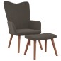 vidaXL Relaxsessel mit Hocker Dunkelgrau Samt vidaXL Relaxsessel mit Hocker Dunkelgrau Samt