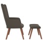vidaXL Relaxsessel mit Hocker Dunkelgrau Samt vidaXL Relaxsessel mit Hocker Dunkelgrau Samt