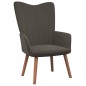vidaXL Relaxsessel mit Hocker Dunkelgrau Samt vidaXL Relaxsessel mit Hocker Dunkelgrau Samt