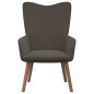 vidaXL Relaxsessel mit Hocker Dunkelgrau Samt vidaXL Relaxsessel mit Hocker Dunkelgrau Samt