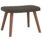 vidaXL Relaxsessel mit Hocker Dunkelgrau Samt vidaXL Relaxsessel mit Hocker Dunkelgrau Samt
