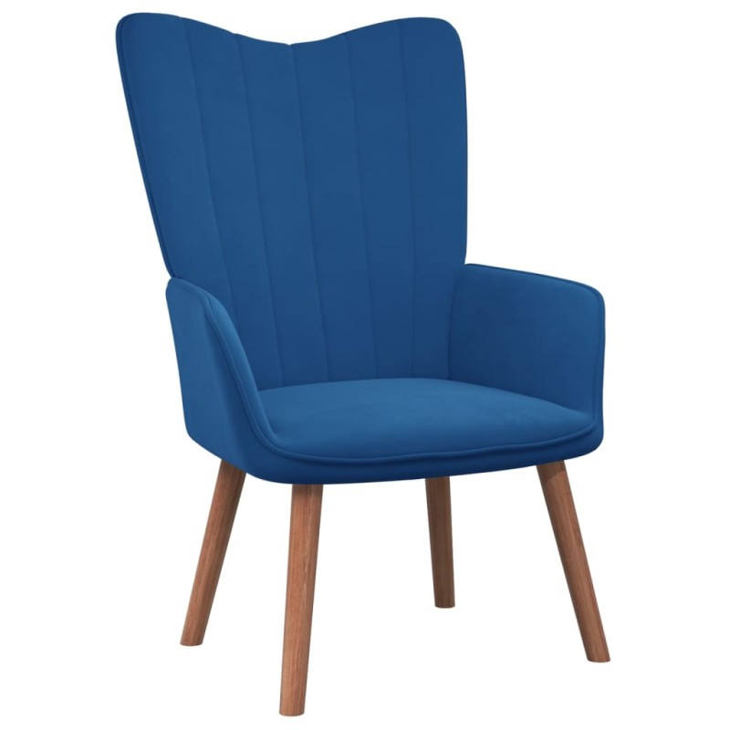 vidaXL Relaxsessel Blau Samt vidaXL Relaxsessel Blau Samt